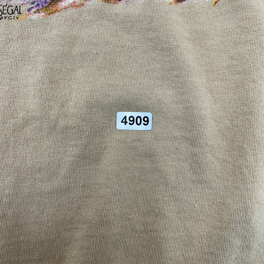 90s Vintage Wolf Graphic Tee Mens Large Double Sided Wrap AOP Nature Animals - Picture 13 of 13